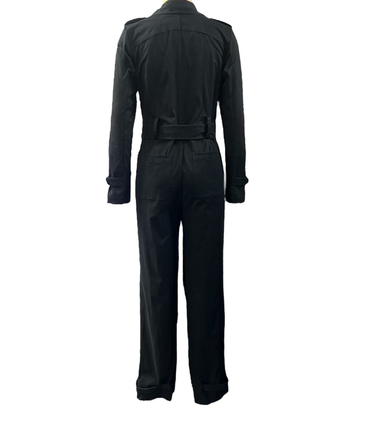 London Black Trench Jumpsuit