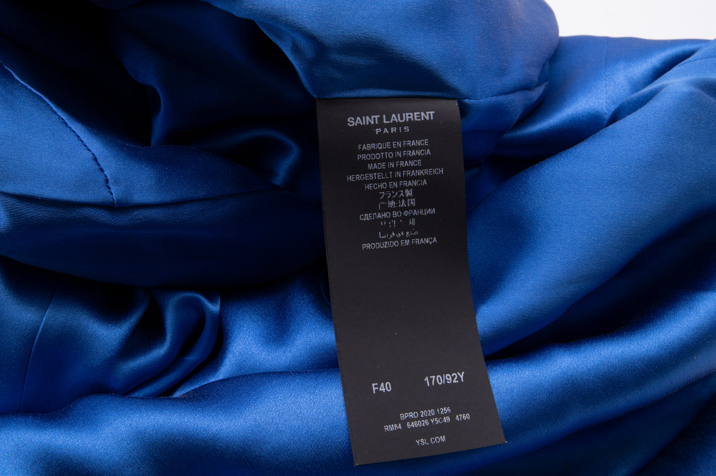 The Cobalt Rosette — Strapless Mini