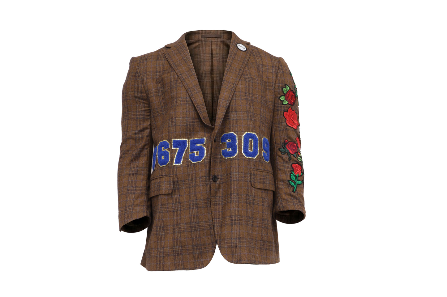 NBJ The Hotline — '8675 309' Plaid Rose Blazer