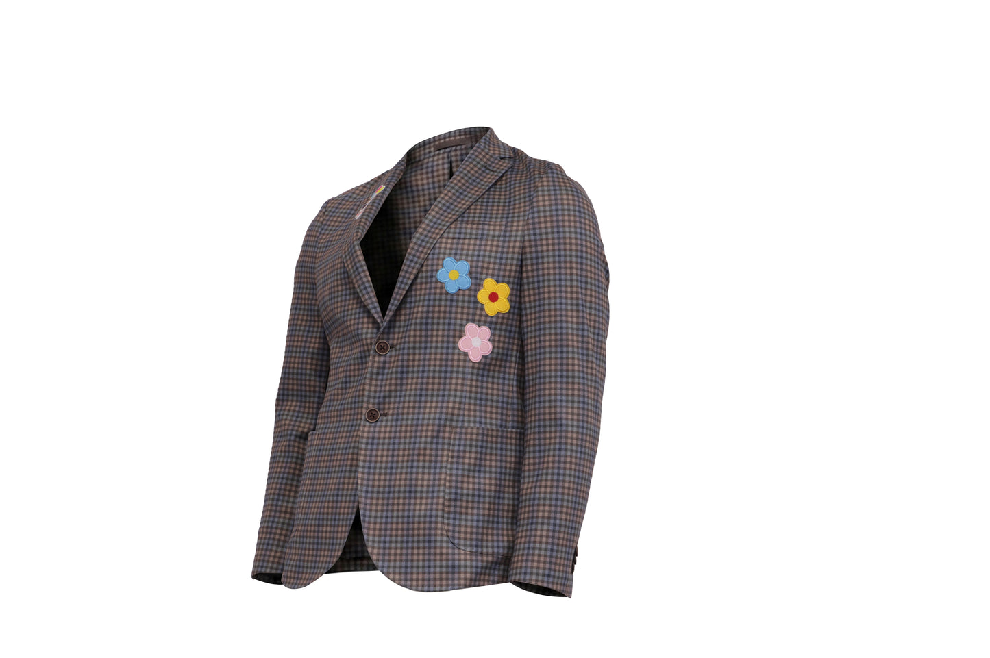NBJ The Garden — Wildflower Mini-Check Blazer