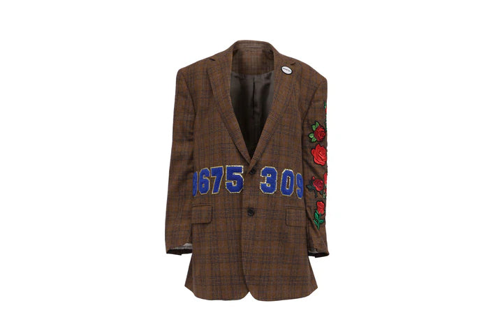 NBJ The Hotline — '8675 309' Plaid Rose Blazer