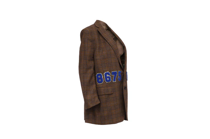 NBJ The Hotline — '8675 309' Plaid Rose Blazer