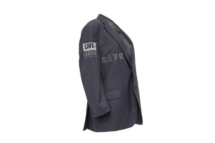 NBJ The Hotline Noir — Charcoal '8675 309' Crystal Blazer