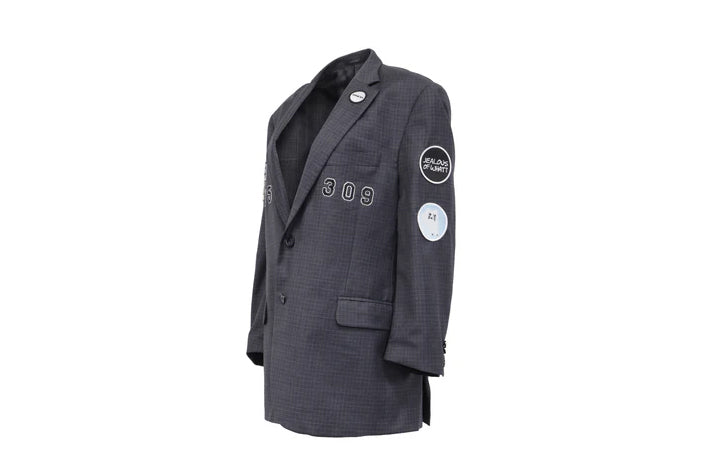 NBJ The Hotline Noir — Charcoal '8675 309' Crystal Blazer