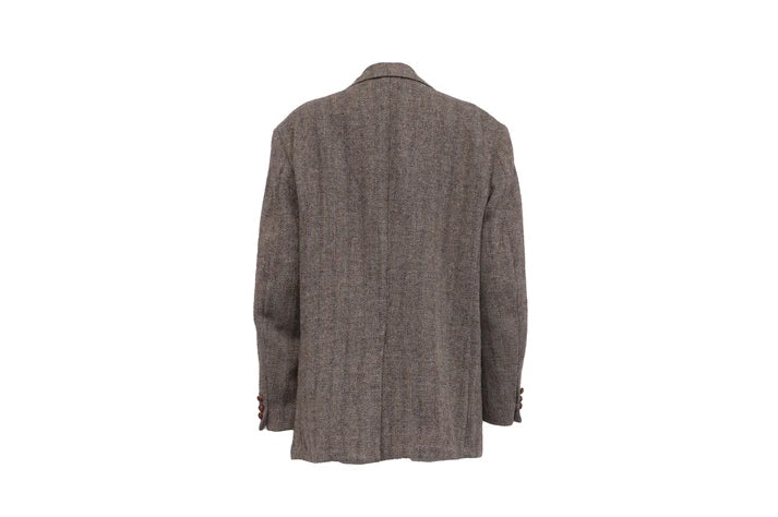 NBJ The Lover — Brown Herringbone 'LOVE' Blazer