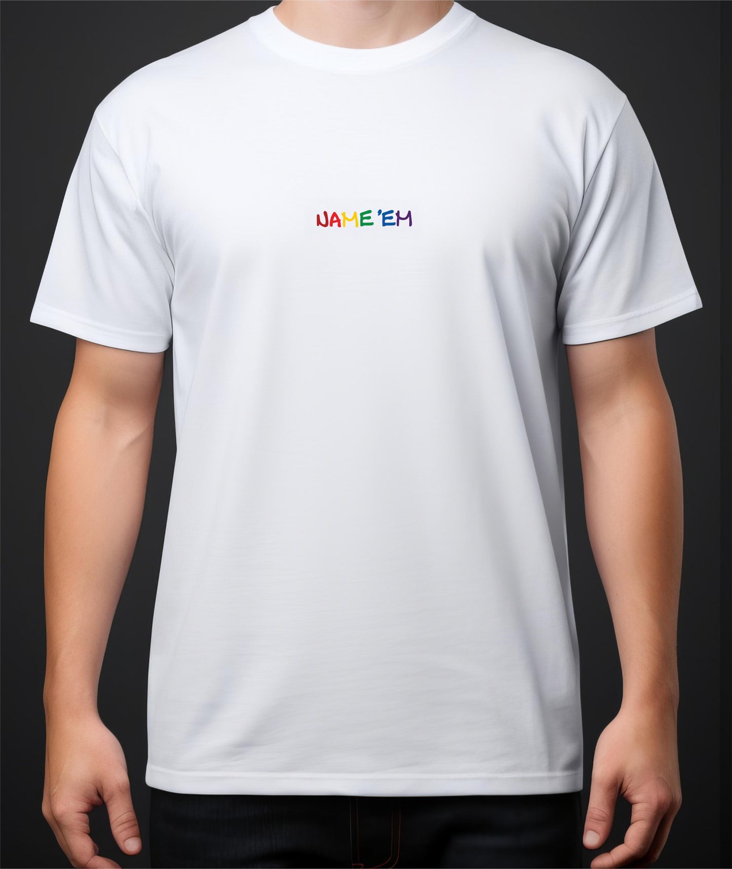 Name'em Rainbow – Womans White T-Shirt