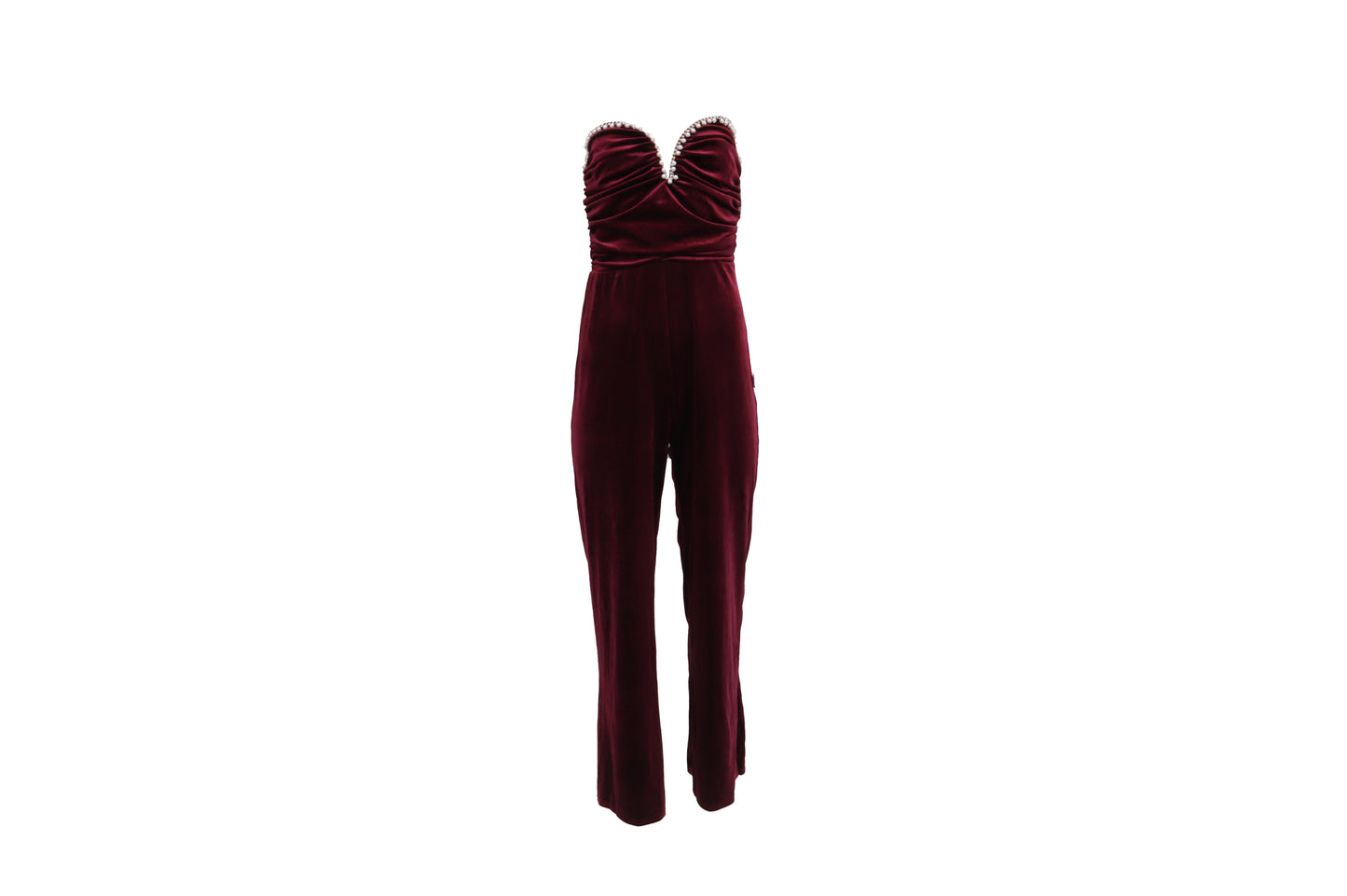 The Burgundy Velvet Crystal Gown — 'The Bravo Premiere'