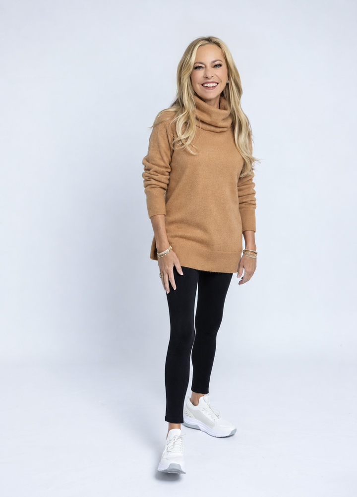 Bon Bon Camel Turtleneck Sweater