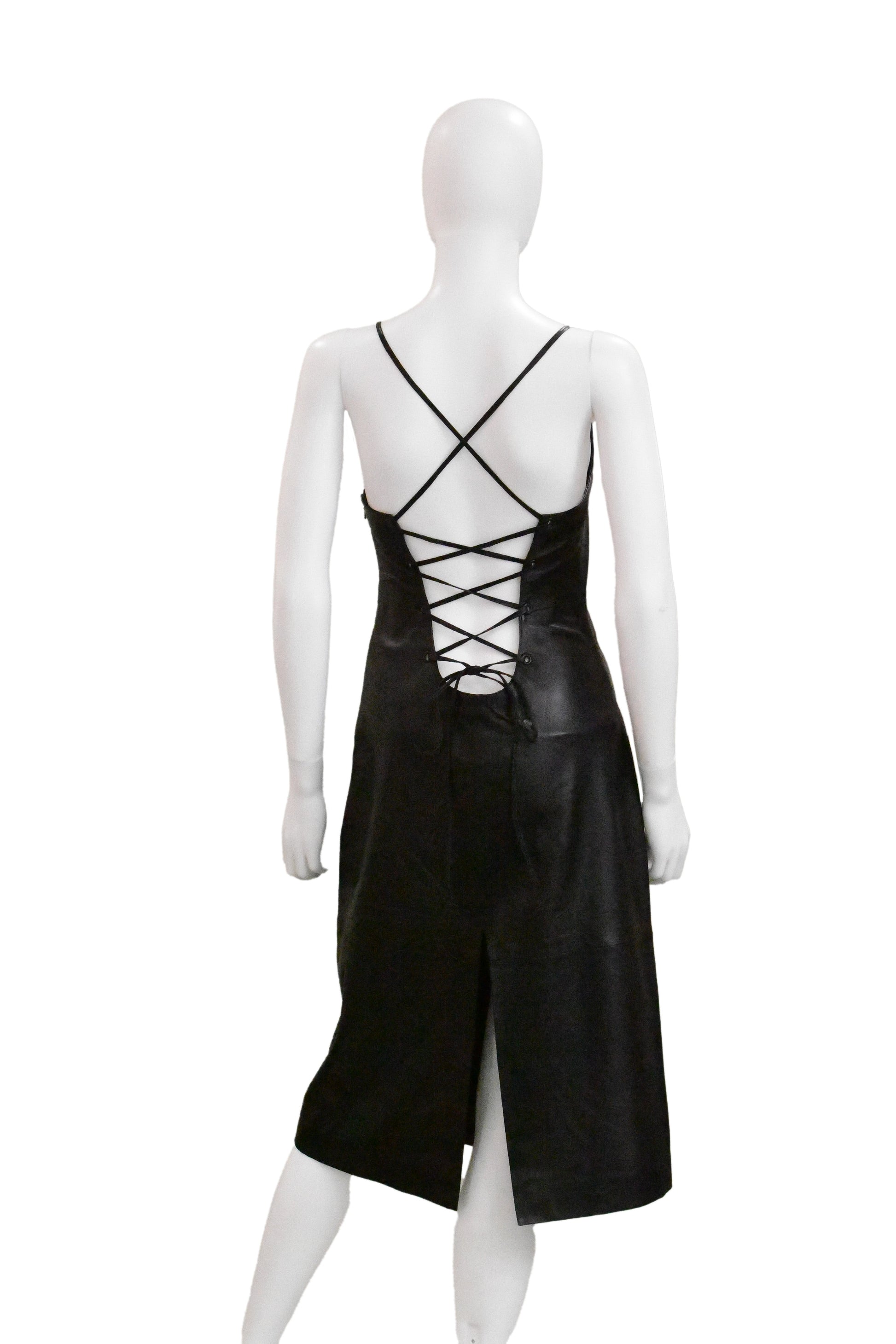 Manhattan Leather Dress - Night Sutton Green Label Manhattan Leather Dress - Night Sutton Green Label