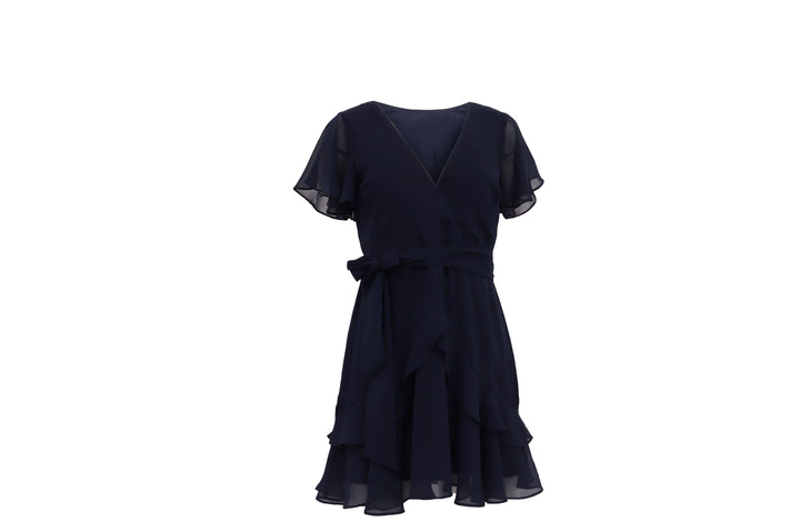 The Navy Flutter Wrap Mini — 'The Date Night'