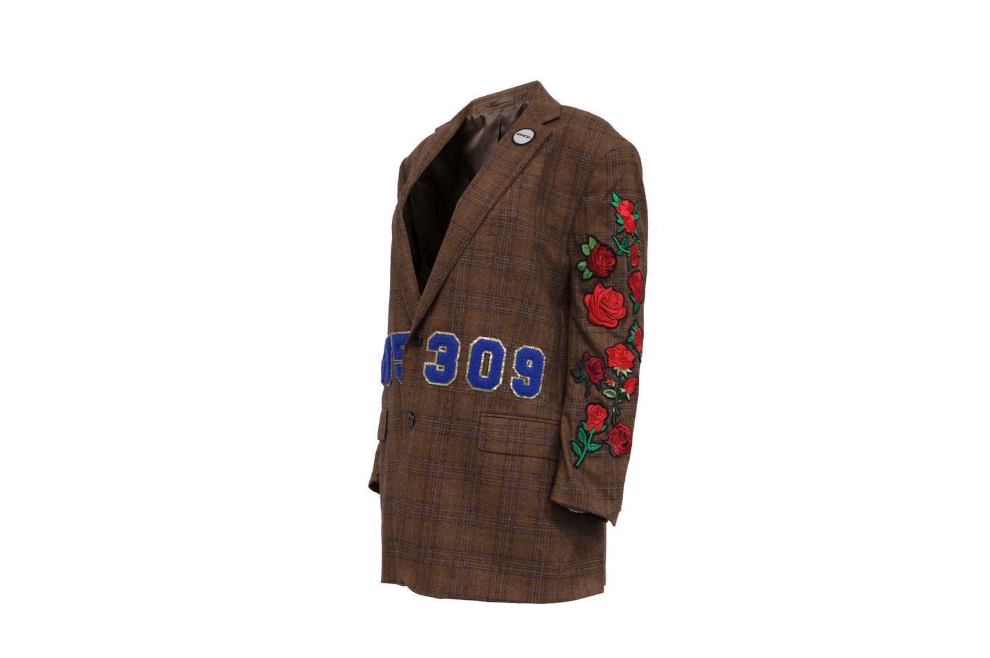 NBJ The Hotline — '8675 309' Plaid Rose Blazer