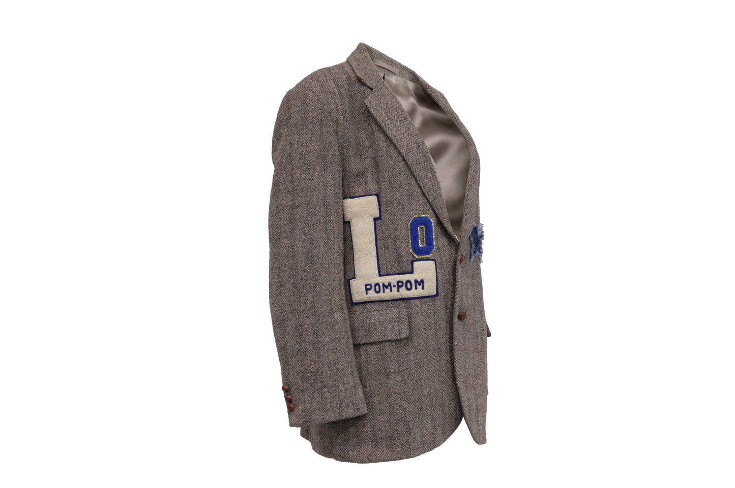 NBJ The Lover — Brown Herringbone 'LOVE' Blazer