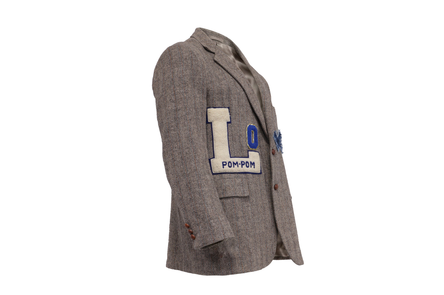 NBJ The Lover — Brown Herringbone 'LOVE' Blazer