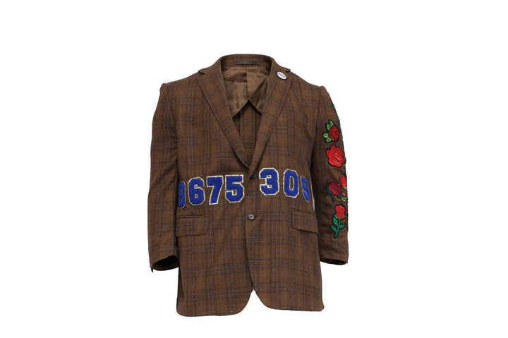 NBJ The Hotline — '8675 309' Plaid Rose Blazer