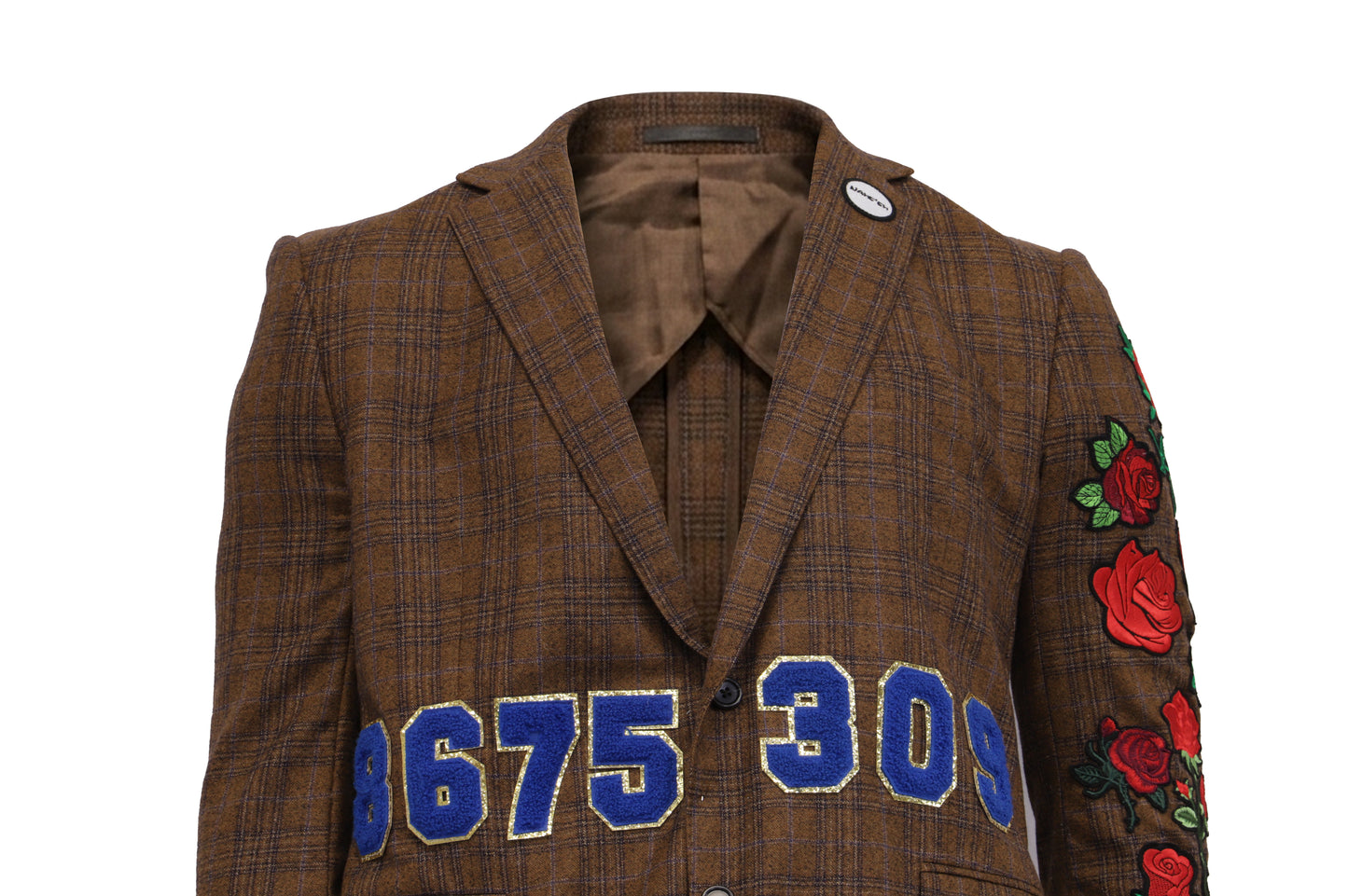 NBJ The Hotline — '8675 309' Plaid Rose Blazer