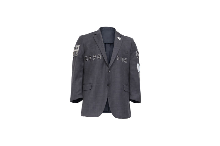 NBJ The Hotline Noir — Charcoal '8675 309' Crystal Blazer