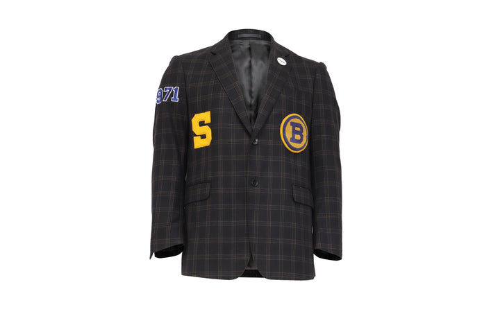 NBJ The Captain — Black Tartan 'B' Varsity Blazer