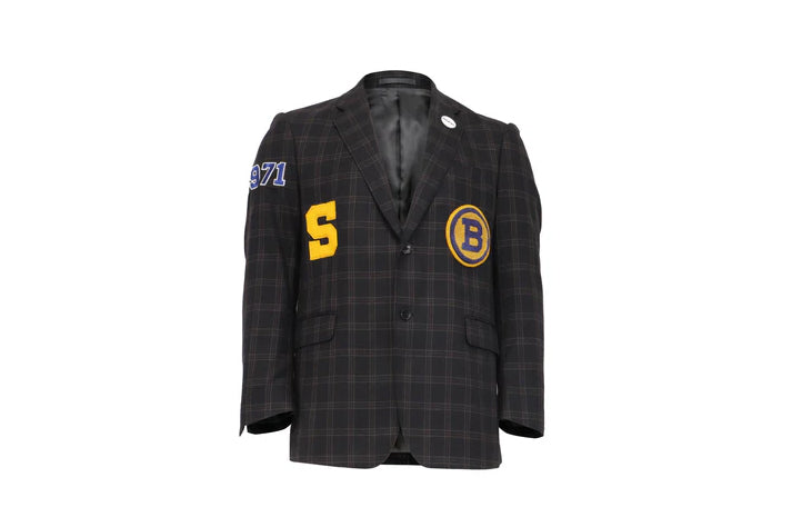 NBJ The Captain — Black Tartan 'B' Varsity Blazer