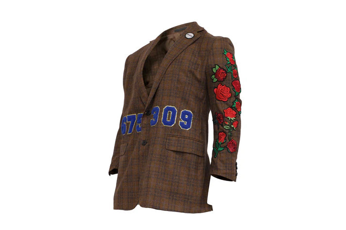 NBJ The Hotline — '8675 309' Plaid Rose Blazer