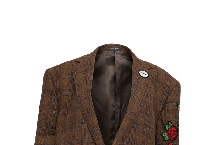 NBJ The Hotline — '8675 309' Plaid Rose Blazer