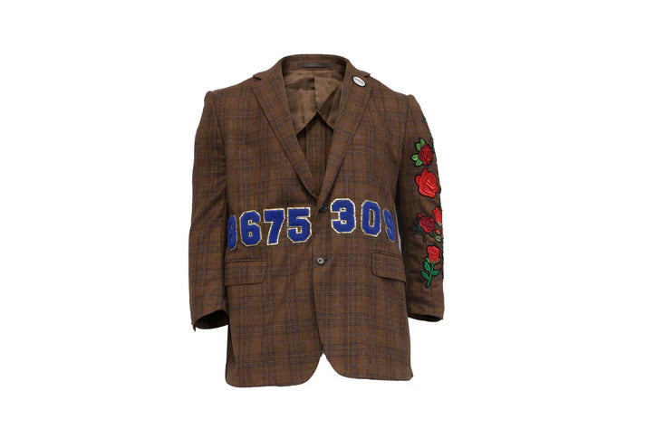 NBJ The Hotline — '8675 309' Plaid Rose Blazer
