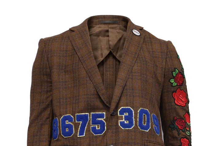 NBJ The Hotline — '8675 309' Plaid Rose Blazer
