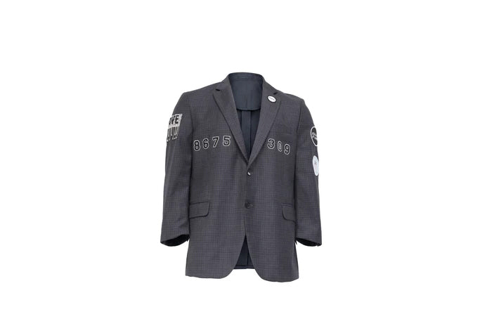 NBJ The Hotline Noir — Charcoal '8675 309' Crystal Blazer
