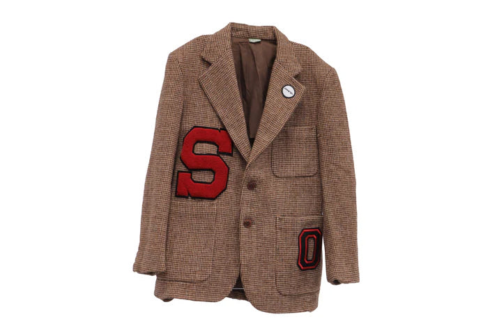 NBJ The Letterman — Houndstooth 'S' Varsity Blazer