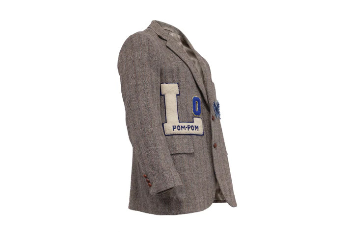 NBJ The Lover — Brown Herringbone 'LOVE' Blazer