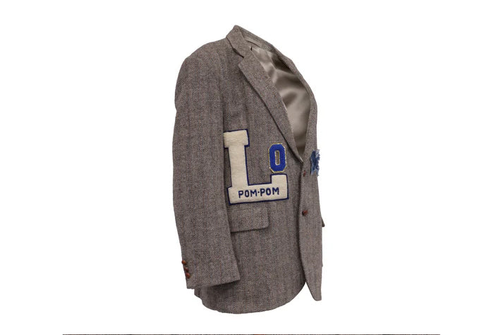 NBJ The Lover — Brown Herringbone 'LOVE' Blazer