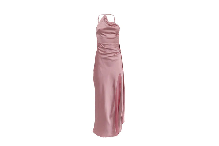 The Dusty Rose Cowl Slip Dress