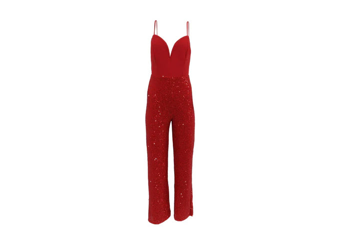 The Red Sequin Jumpsuit — 'The Watch Party'