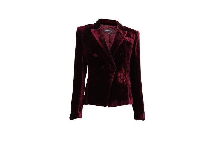 The Burgundy Velvet Power Suit