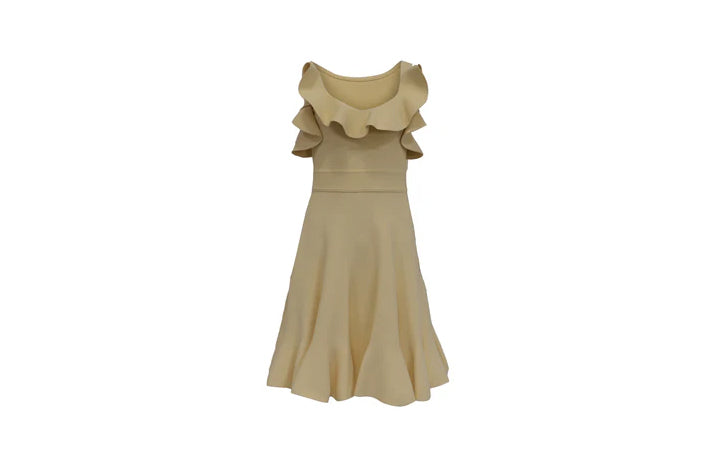 The Cream Architectural Ruffle Dress