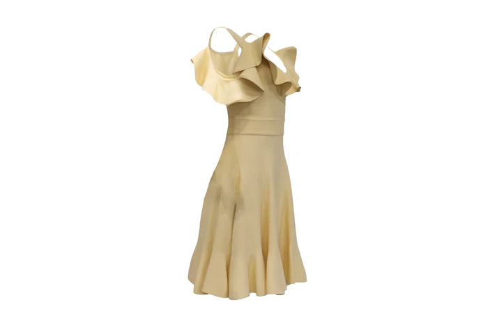 The Cream Architectural Ruffle Dress