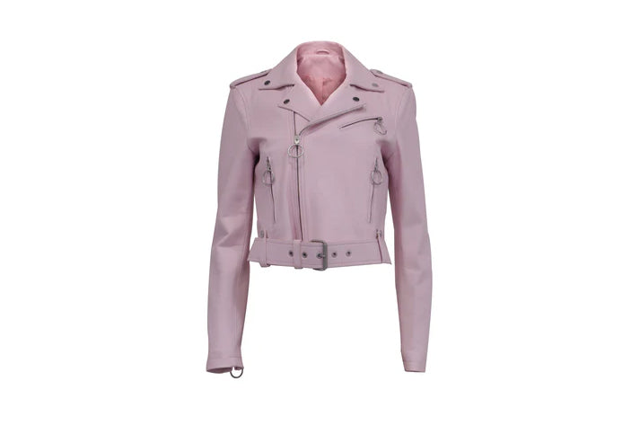 The Pastel Pink Moto Jacket — 'The Sutton Moto'