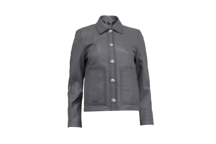 Zadig & Voltaire Grey Leather Trucker — 'The Parisian'