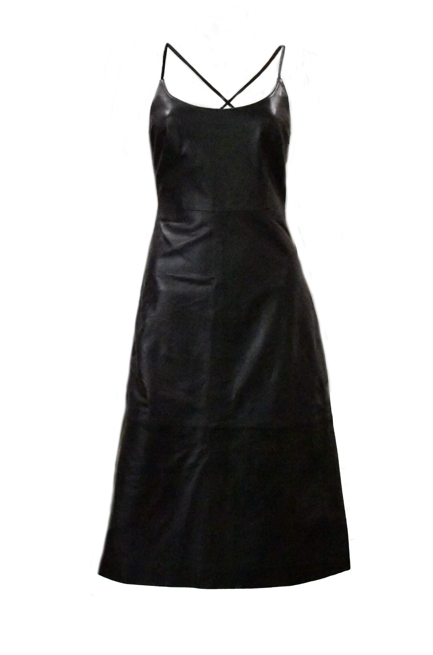Manhattan Leather Dress - Night Sutton Green Label Manhattan Leather Dress - Night Sutton Green Label